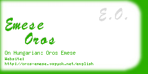 emese oros business card